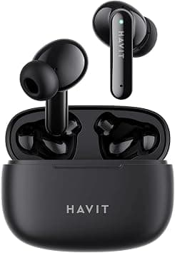 Havit True Wireless Bluetooth V5.3 Earbuds with HiFi stereo, deep bass, 10mm driver, dual microphones with ENC for clear calls, 20 hours playback, smart touch control, and For iOS/Android (Black). on Amazon.ae - Price Tracker