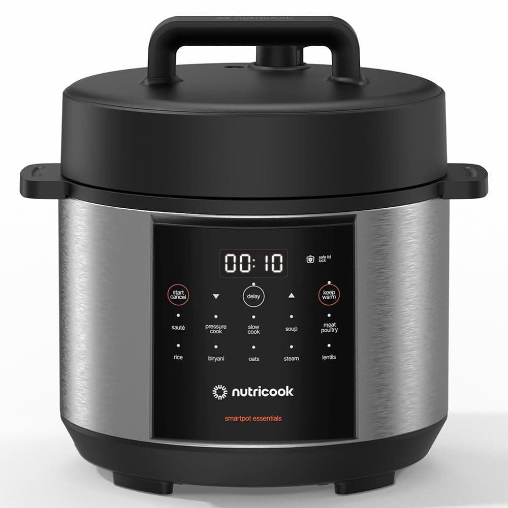 Nutricook Smart Pot Electric Pressure Cooker, 4L Capacity, 900W, 11 Cooking Programs, Dishwasher-Safe, Food-Grade Stainless Steel Pot,Built-in Safety Features,NC-SP150, 2 Year Limited Warranty on Amazon.ae - Price Tracker