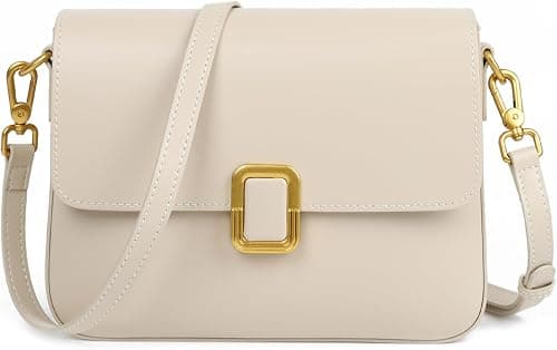 Genuine Leather Crossbody Shoulder Handbag Purses Bags for Women | Scratch Resistant Leather, Adjustable Strap, Gold Hardware, Inner Pockets, Magnetic Snap for Daily Travel Women’s Gifts on Amazon.ae - Price Tracker