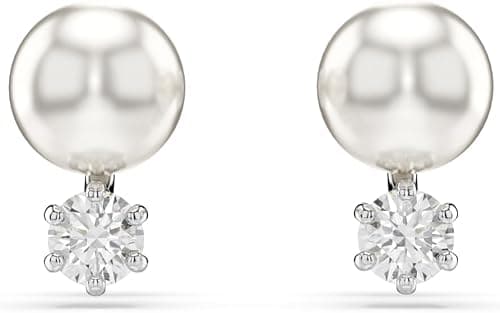 Swarovski Matrix pendant, Crystal pearl, Round cut, White, Rhodium plated on Amazon - Best Deal Finder