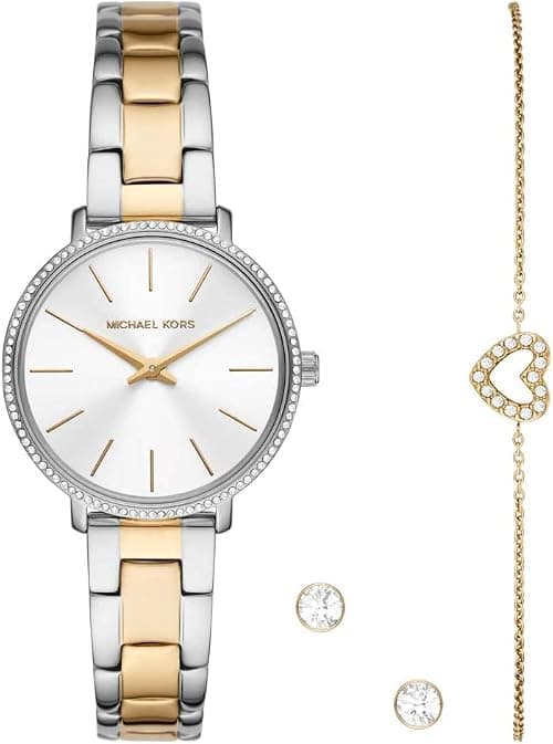 Michael Kors Women's Watch PYPER, 32 mm case size, Two Hand movement, Stainless Steel strap on Amazon.ae - Price Tracker