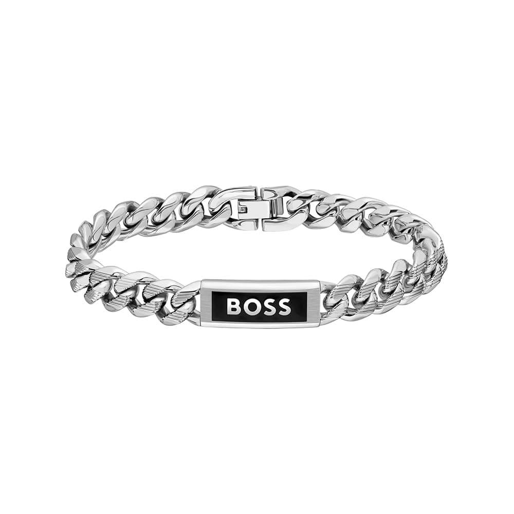 BOSS Kassy Emblem Mens Stainless Steel Bracelet on Amazon.ae - Price Tracker