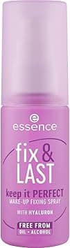 essence fix & last keep it perfect make-up fixing spray, transparent, fixing, natural, radiant fresh, vegan, oil-free, perfume, no alcohol, pack of 1 (50 ml) on Amazon.ae - Price Tracker
