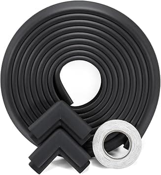 Baby Safety Corner Guard, Table Edge Corner Protector Strip for Kids, Baby Proofing Foam for Furniture Edges & Corner Guard Cushion Set Child Protection Bumper Strip - 4 Meters (Black) on Amazon.ae - Price Tracker