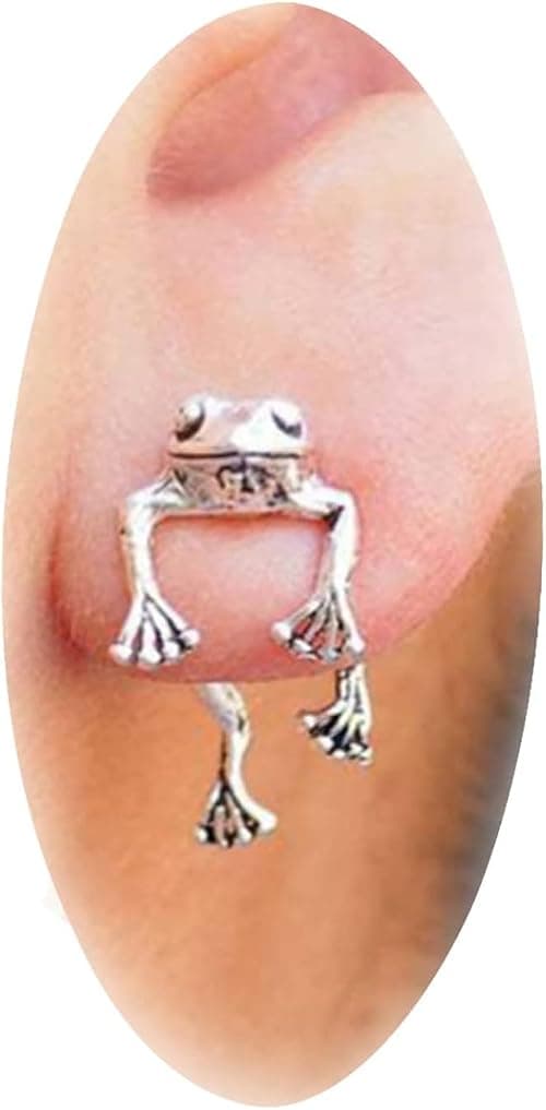 Frog Gifts Frog Earrings for Women Trendy 3D Sliver Frog Earrings for Women Cool Stuff Animal Post Studs Earrings Unique Trendy Stuff Frog Jewelry Gifts Stuff for Women Gifts for Teacher on Amazon - Best Deal Finder
