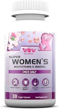 Super Women's Multivitamin & Mineral - Hair, Skin & Nails Support, Immunity, Energy & Vitality | Vegan, Halal, Gluten-Free Daily Supplement - 30 Veggie Capsules - Amazon.sa Price Tracker
