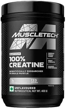 MuscleTech Platinum 100% Creatine Monohydrate, Unflavoured, 400g, 132 Servings, 3g Per Serving on Amazon.sa - Price Tracker