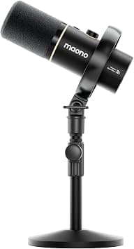 MAONO PD200W Hybrid Wireless Podcast Microphone for PC, Dynamic XLR USB Mic with Desktop Stand, Software, Noise Cancellation, for Vocal Recording, Streaming, Content Creation, Home Studio, Voiceover على Amazon.ae - متتبع الأسعار