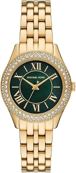 Michael Kors MK4870 Harlowe Watch for Women, 33 mm Case Size, Gold/Gold - متتبع أسعار Amazon.sa