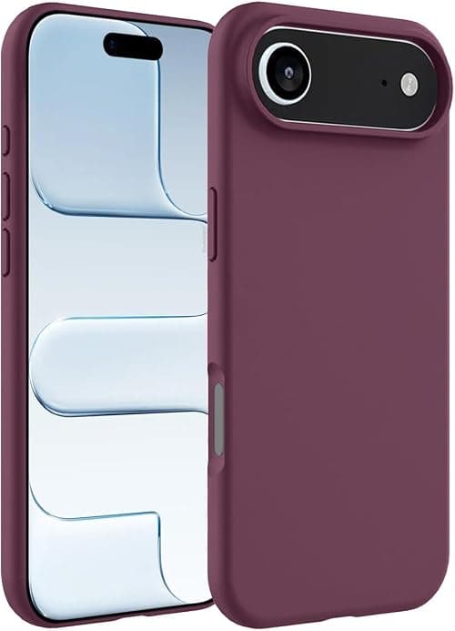 MARGOUN Designed for iPhone 17 Air Case, Liquid Silicone Protective Phone Case with Soft Anti-Scratch Microfiber Lining Utra Slim Drop Protection Phone Cover (Burgundy, 17 Air) on Amazon.ae - Price Tracker