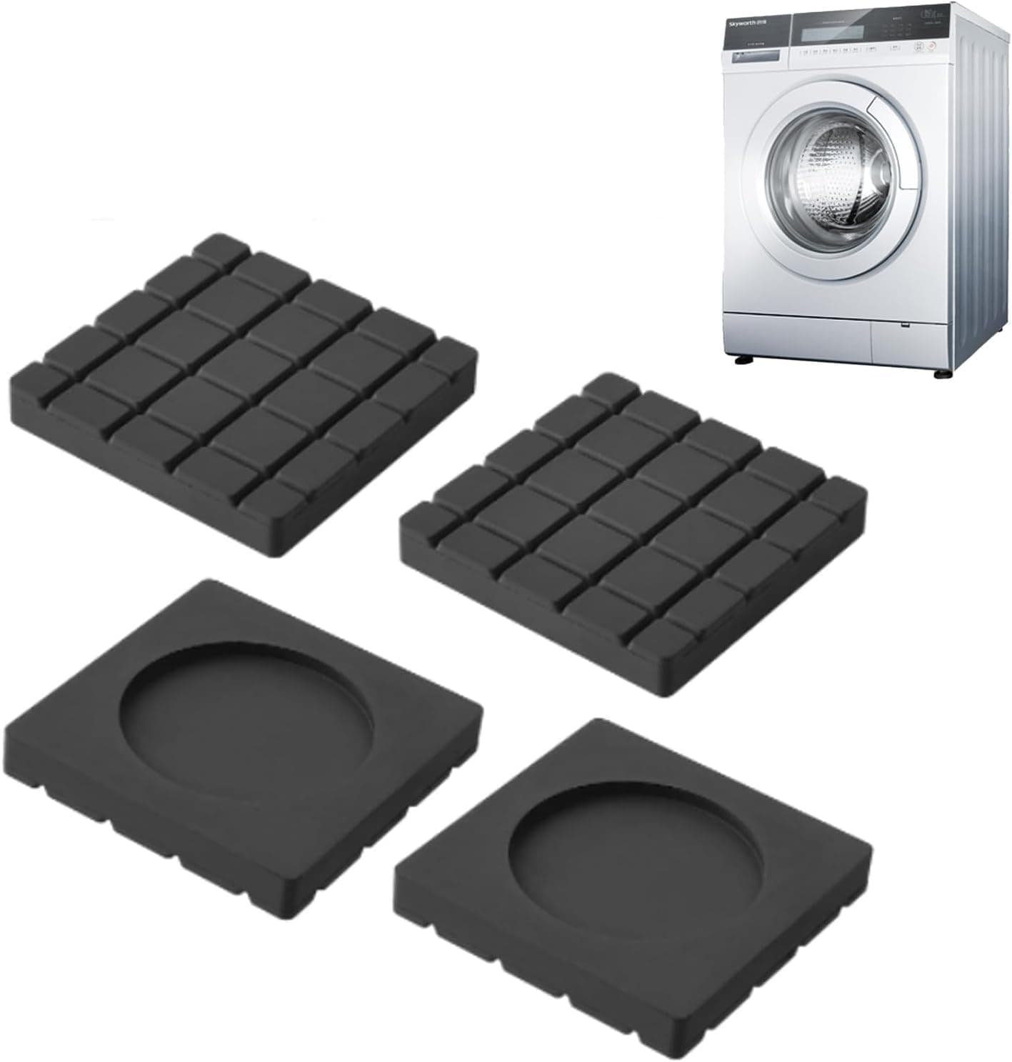 Lonimia Washing Machine Feet Pads, Anti Vibration Pads, 4 Pcs Rubber Material Shockproof No Water Accumulation Stable Anti-Deformation Practical Tool, Suitable for Washing Machine Or Appliances Etc on Amazon.ae - Price Tracker