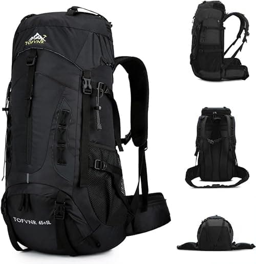 60L Hiking Backpack Large Waterproof Camping Backpack for Men and Women Lightweight Frameless Backpacking Backpack, Army Green on Amazon.ae - Price Tracker
