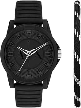 Armani Exchange Men's Analog Quartz Watch with Silicone Strap AX7159SET - Amazon.ae Price Tracker