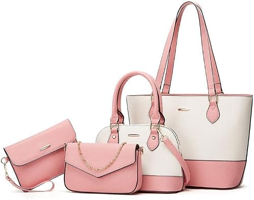 Women Fashion Handbags Wallet Tote Bag Shoulder Bag Top Handle Satchel Purse Set 4pcs on Amazon.ae - Price Tracker