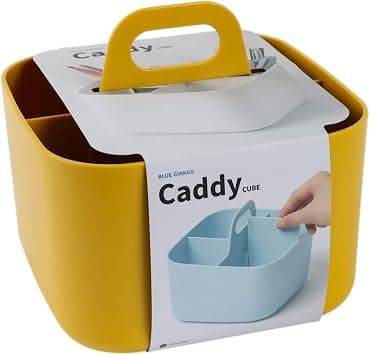 BLUE GINKGO Stackable Organizer Caddy – Korean-Made Portable Tote for Bathroom, Office, Crafts, or School Supplies (Square, Yellow) on Amazon.ae - Price Tracker