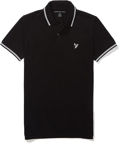 American Eagle Men's Slim Fit Pique Polo Shirt على Amazon.ae - متتبع الأسعار