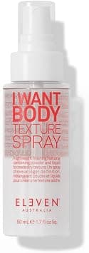 ELEVEN AUSTRALIA I Want Body Texture Spray For Anyone Who Loves Texture - 1.7 Fl Oz | Volume Spray, Creates Dry Texture, Volumizing, Flexible Hold with a Matte Finish, Color-Safe & Paraben-Free, Contains Keratin على Amazon.ae - متتبع الأسعار