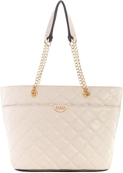 Guess Women's GS Embroidered Quilted Tote Bag Handbag - Stone on Amazon.ae - Price Tracker