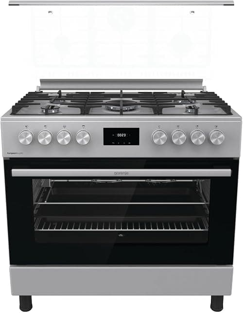 Gorenje 90 cm Freestanding Gas Cooker GGI9C20X– Powerful 5-Burner Stove with Triple Ring Burner, 105L Fan-Assisted Oven, and Catalytic Self-Cleaning on Amazon.ae - Price Tracker