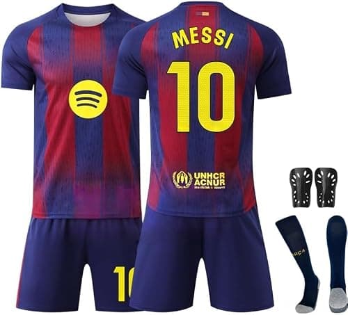 2025/26 Home BAR Football Jersey Kit– MESSI #10 Signature Edition–Soccer Uniform Set with Shorts,Socks & Knee Pads–Athletic Training Gift for Men,Youth & Boys(16–3XL) on Amazon.ae - Price Tracker