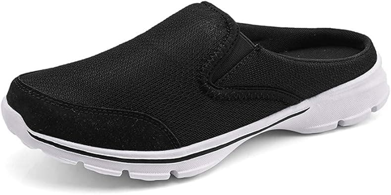 MizHome Men's Open Back Sneaker Clogs Knit Mules Shoes Lightweight Breathable Slippers on Amazon.ae - Price Tracker
