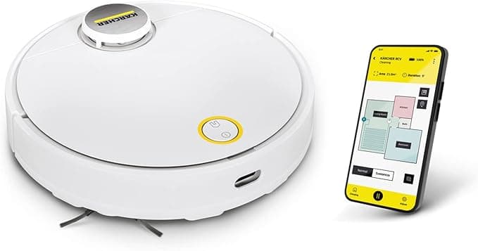 Karcher RCV3 Smart Robot Vacuum Cleaner & Mop, Self-Charging, Strong Suction with Automated Lidar Navigation, For Hard Floor & Carpet, White on Amazon.ae - Price Tracker