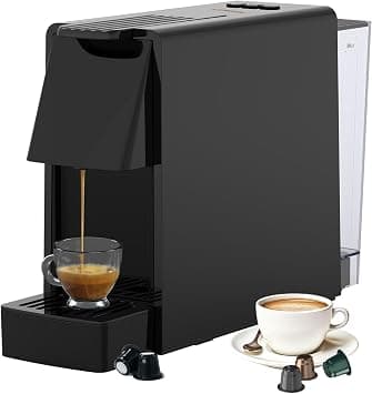 Lepresso Coffee Maker with Capsule Auto Ejection, 19-Bar Coffee Machine Pump, Compatible with Nespresso Capsule, 600ML Tank, Self-Cleaning Mode, 1450W Power for 40ML & 80ML Espresso - Amazon.sa Price Tracker