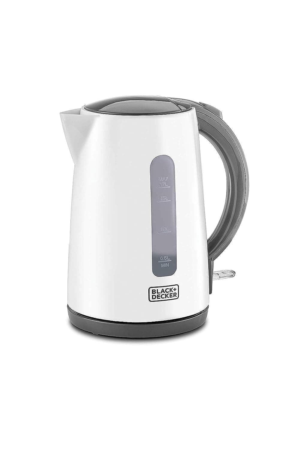 BLACK+DECKER Cordless Electric Kettle, 2200W, 1.7L Capacity, Quick Boiling, Lightweight Design, 360° Swivel Base, Auto Shut-Off, Boil-Dry Protection, Concealed Heating Plate, White - JC70-B5 on Amazon.ae - Price Tracker