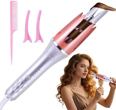 Automatic Curling Iron, One Click Rotating Curling Wand with 2-Way Rotation | Anti Scald Upgrade & Adjustable Temperature Hair Curler | Styling Tool for Long & Short Hair on Amazon.ae - Price Tracker