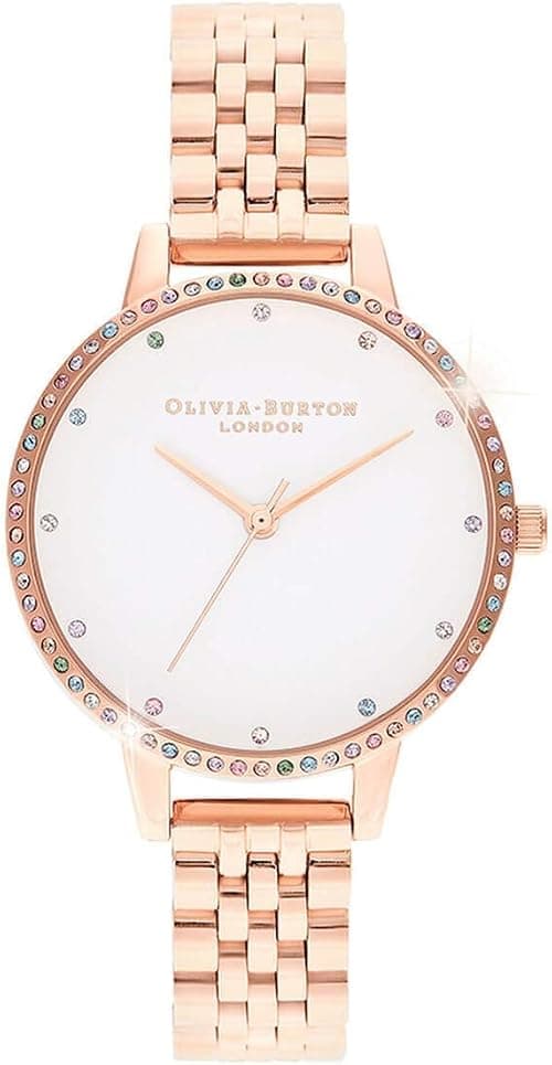 Olivia Burton Analogue Quartz Watch for Women with Rose Gold Colored Stainless Steel Bracelet - OB16RB21 on Amazon.ae - Price Tracker