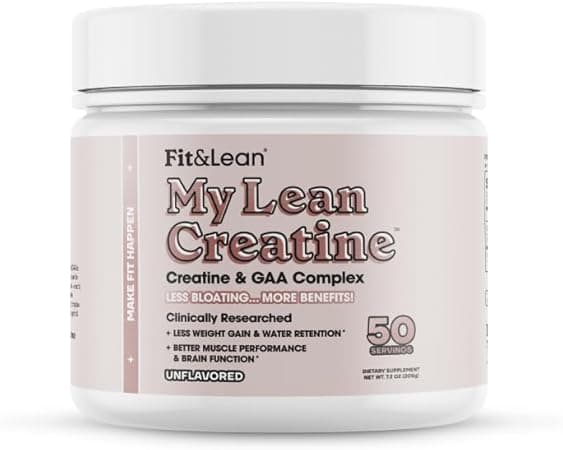 Fit & Lean Creatine for Women, My Lean Creatine Powder Complex with GAA, Muscle Performance, Cognitive Function and Less Bloating, Reduced Water Retention, Unflavored, 50 Servings on Amazon.ae - Price Tracker