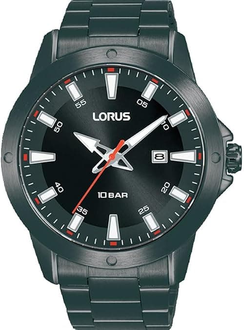 Lorus Gents Stainless Steel Sports 44mm 10ATM Watch RH963PX9, Silver, bracelet على Amazon.ae - متتبع الأسعار