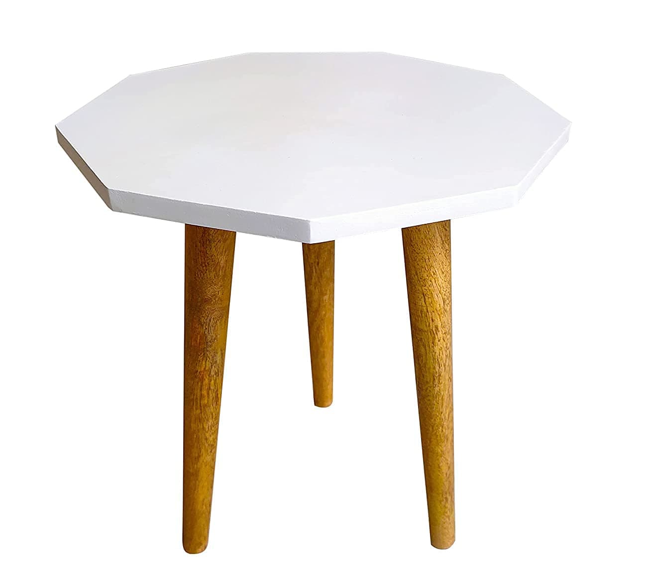 UHUD CRAFTS Beautiful Antique Wooden Fold-able Side Table/End Table/Plant Stand/Stool Living Room Kids Play Furniture Table Round Shape,White,Medium,UC-12 on Amazon.ae - Price Tracker