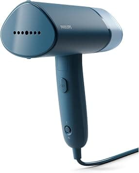 Philips 3000 Series Handheld Steamer, Compact & Foldable, Ready to Use in ˜30 Seconds, 1000W, up to 20g/min, No Ironing Board Needed, Blue (STH3000/20) على Amazon.ae - متتبع الأسعار