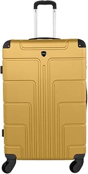 Hard-Side Suitcase | ABS Material Checked Bag Luggage with Lightweight Design and 8-Wheel Spinners 28in for 30kg, 71cm, Gold on Amazon.ae - Price Tracker