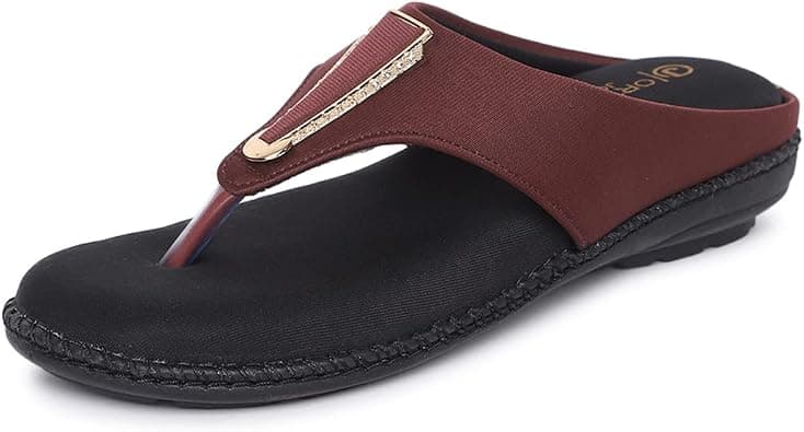 ORTHO JOY Fancy doctor slippers | Stylish chappal for women | Comfortable flat sandals for women stylish on Amazon.ae - Price Tracker