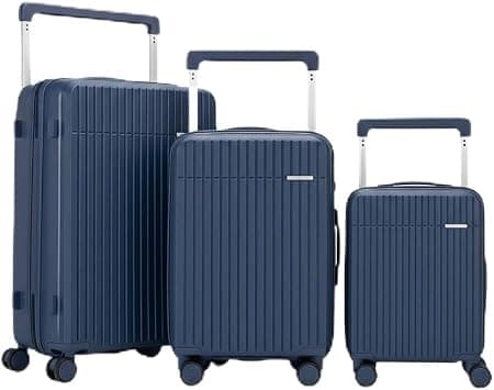 Wide-Grip Hardshell Luggage Set 3 Pcs ABS+PC Travel Bags (Blue) on Amazon.ae - Price Tracker