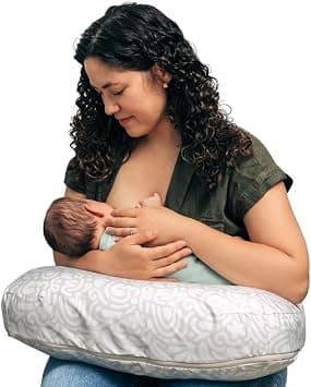 Boppy Nursing Pillow – Cream Retro Squiggles – Larger, More Supportive Pillow for Breastfeeding & Bottle Feeding – Firmer Fill, Higher Lift, Larger Area Than Original Nursing Pillow على Amazon.ae - متتبع الأسعار