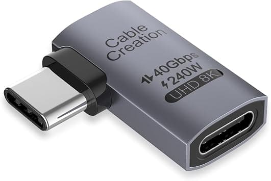 Right Angle USB C Adapter, USB C Male to Female 90 Degree Adapter 40Gbps, Compatible with Thunderbolt 4, USB 4, Notebook, PC, Tablet, Phone and More, Right Angle on Amazon.ae - Price Tracker