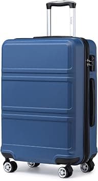 Kono Large Suitcase 28 Inch, Lightweight ABS+PC Check-In Luggage for Relocation and Extended Travel with 4 Silent Spinner Wheels (Navy) on Amazon - Best Deal Finder