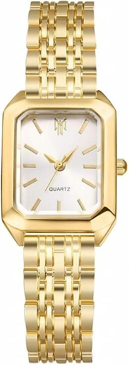 Women's Bracelet Square Watches – Gold Silver Stainless Steel Strap Analog Quartz Elegant Wrist Watches - Amazon.ae Price Tracker