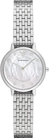 Emporio Armani Women's Mother Of Pearl Dial Stainless Steel Analog Watch - AR2511, Silver on Amazon.ae - Price Tracker