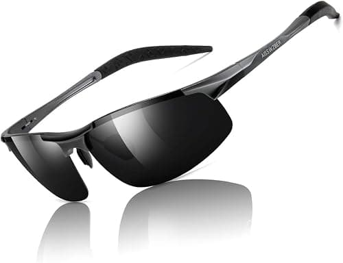 Mens Sports Polarized Sunglasses Driving Metal Frame UV Protection Sunglasses For Men 8177 on Amazon.ae - Price Tracker
