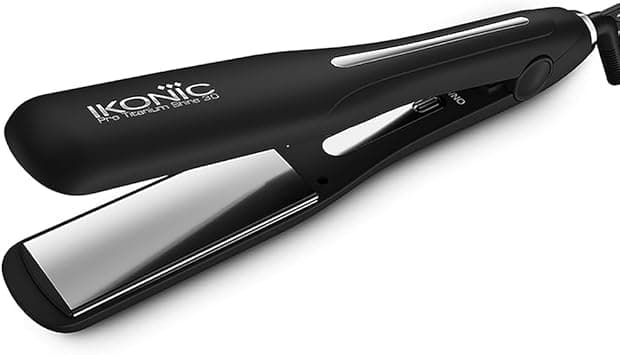 Ikonic Pro Titanium Shine 3.0 Hair Straightener Black with Advanced Professional Dual Titanium Floating Plates, Auto Shut off function, Instant Heat up, Universal Voltage on Amazon.ae - Price Tracker