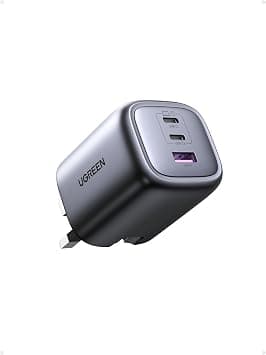 UGREEN Nexode 65W 3-Port Type C Charger, Foldable USB-C Wall Fast Charge Plug, GaN Laptop Charging Adapter Compatible for MacBook Air, HP/Dell/Lenovo, iPad, iPhone 17 Pro Max/16, Galaxy S25 Ultra | Fast Charging, Support PPS/PD3.0,Compatible with MacBook Pro/Air, iPhone 17/17 Pro/16/15, iPad, Galaxy S25/S24, and more على Amazon.ae - متتبع الأسعار