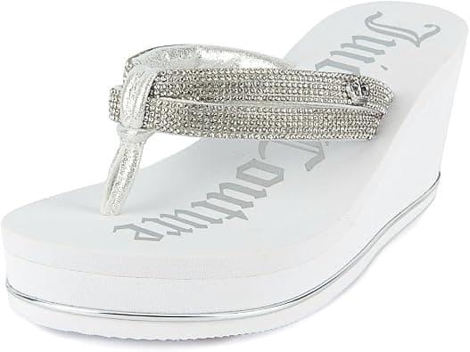 Juicy Couture Women’s Wedge Platform Flip Flops, Fashion Beach Sandals with Soft Footbed and Thong Style on Amazon.ae - Price Tracker