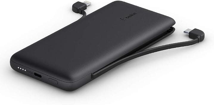 Belkin Boostcharge Plus 10K Portable Charger Power Bank (10,000 Mah With Integrated Lightning (Mfi) And Integrated Usb-C Cables And Additional Usb-C Charging Port) - Black على Amazon.ae - متتبع الأسعار