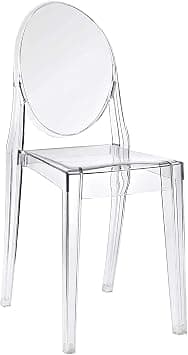 LANNY Casper Modern Acrylic Stacking Kitchen and Dining Room Chair in Clear - Fully Assembled (No Arm Chair) on Amazon.ae - Price Tracker