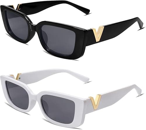 Retro Rectangle Sunglasses Women and Men Vintage Small Square Sun Glasses Protection Glasse, UV400 Protection Glasse, Vintage Driving Glasses 90’s Fashion Narrow Square Frame on Amazon.ae - Price Tracker