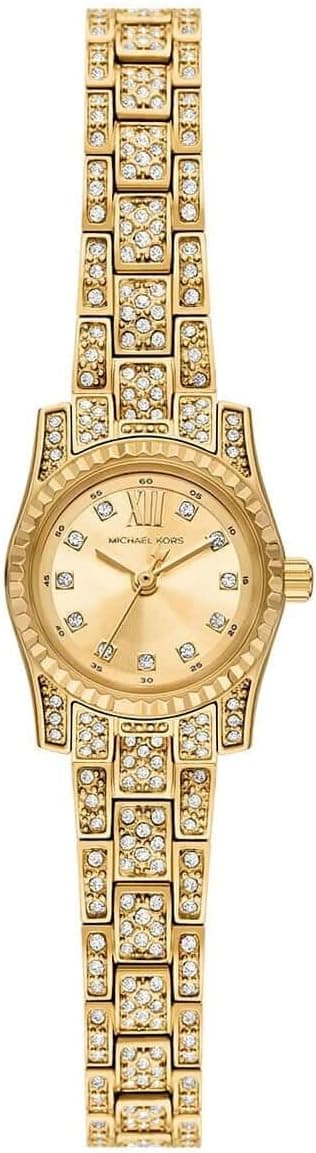 Michael Kors MK4980 Lexington Stainless Steel Wrist Watch for Women, 19 mm Case Diameter, Gold على Amazon.sa - متتبع الأسعار